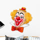 Clown with red hair on a white background Wall Decal