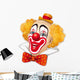 Clown with red hair on a white background Wall Decal