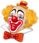 Clown with red hair on a white background Wall Decal