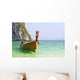 Tropical beach, traditional long tail boats, Andaman Sea, Thaila Wall Mural
