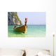 Tropical beach, traditional long tail boats, Andaman Sea, Thaila Wall Mural
