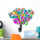 Retro Styled Psychedelic Music Vector Wall Decal