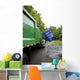 Recycling truck Wall Mural