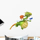 Dragon and Toothbrush Wall Decal