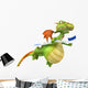 Dragon and Toothbrush Wall Decal
