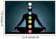 The location of the chakras on the human body, vector image Wall Mural