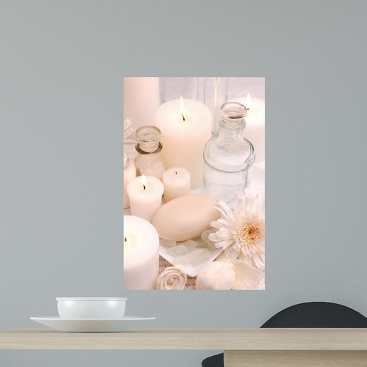 Pretty White Spa Wall Decal
