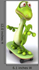 Lizard and Skateboard Wall Decal