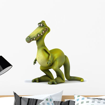 Dinosaur Wall Decal shown on a wall