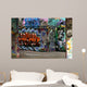 wall of graffiti Wall Mural