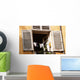 European Window with Laundry Wall Mural