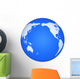 Globe Pacific Ocean White Wall Decal