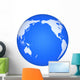 Globe Pacific Ocean White Wall Decal
