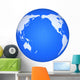 Globe Pacific Ocean White Wall Decal