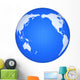 Globe Pacific Ocean White Wall Decal