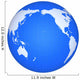 Globe Pacific Ocean White Wall Decal