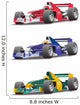 Formula One Racecars Wall Decal