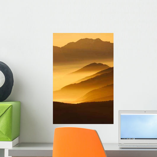 Sunset Mountains Wall Decal