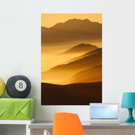 Sunset Mountains Wall Decal
