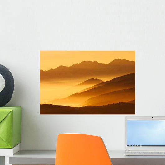 Sunset Mountain Wall Decal