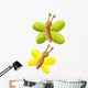 Green and Yellow butterfly Wall Decal
