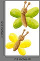 Green and Yellow butterfly Wall Decal