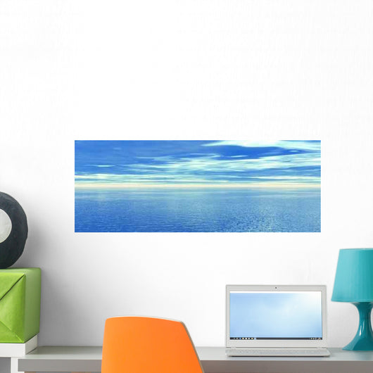 Open Ocean and Sky (Wide Shot) Wall Decal Design 1