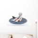 Businessman Floating Life Preserver Wall Decal