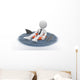 Businessman Floating Life Preserver Wall Decal