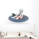 Businessman Floating Life Preserver Wall Decal