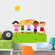 Group Happy Children Park Wall Mural