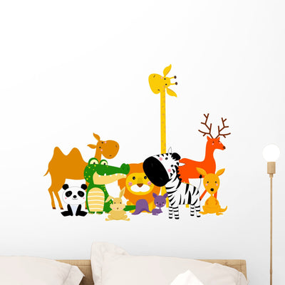 Animal Wall Decal shown on a wall