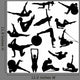 Pilates Women Silhouettes Vector