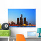 Detroit Skyline Dusk Wall Decal