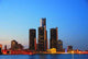 Detroit Skyline Dusk Wall Decal