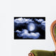 The moon in the night sky in clouds Wall Mural