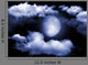 The moon in the night sky in clouds Wall Mural