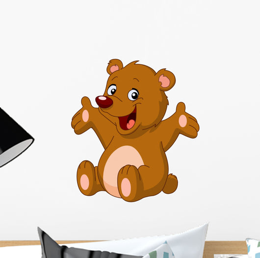 Happy teddy bear Wall Decal