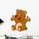 Happy teddy bear Wall Decal