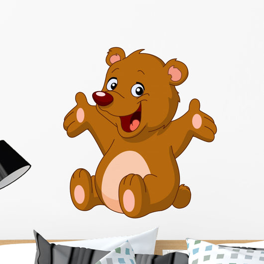 Happy teddy bear Wall Decal
