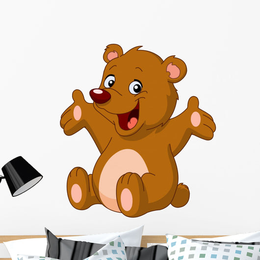Happy teddy bear Wall Decal