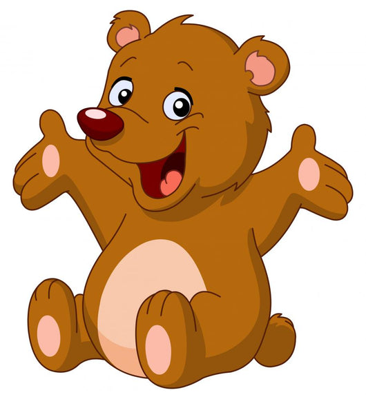Happy teddy bear Wall Decal