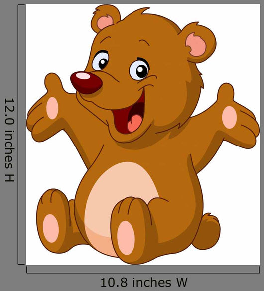 Happy teddy bear Wall Decal