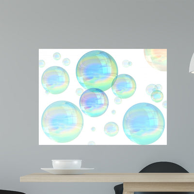 Bubbles Wall Stickers shown on a wall