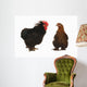 cock and  hen Wall Decal