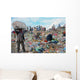 poor people working in a rubbish dump Wall Mural