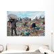 poor people working in a rubbish dump Wall Mural