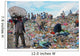 poor people working in a rubbish dump Wall Mural