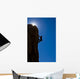 Rock climber clinging to a cliff. Wall Mural
