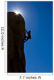 Rock climber clinging to a cliff. Wall Mural